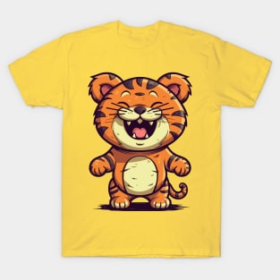 Funny baby tiger laughs T-Shirt